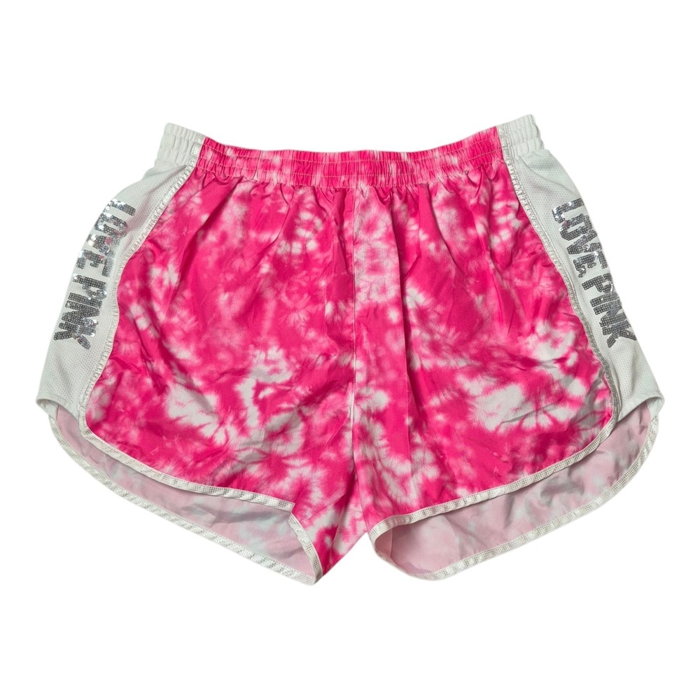 Victoria's Secret PINK Women's M Y2K 2013 Tie Dye Running Gym Athletic Shorts